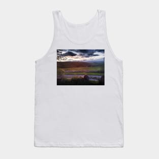 Evening sunset over the garden gate - Stirlingshire, Scotland Tank Top